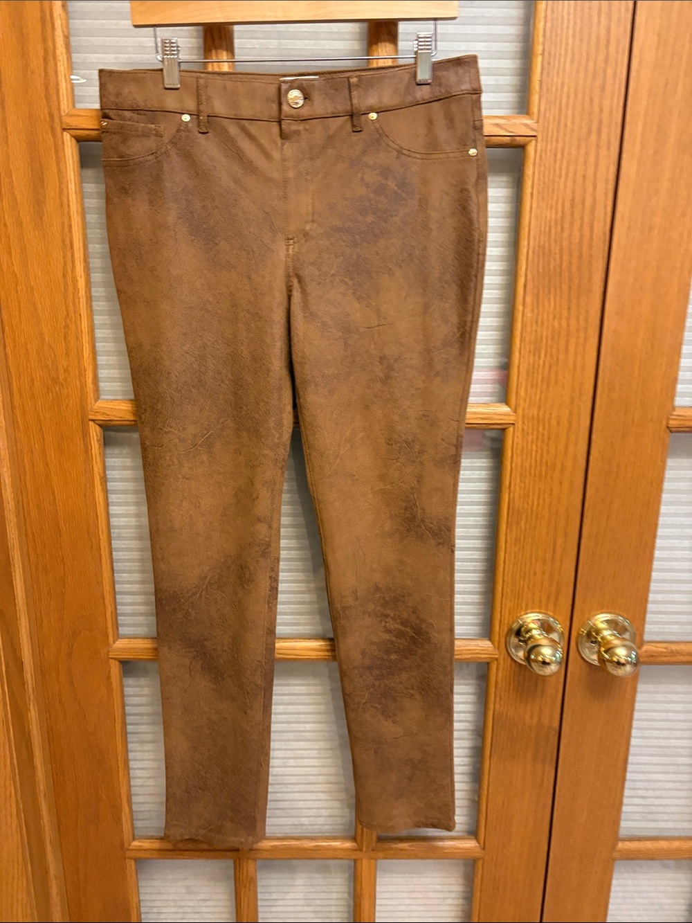 EUC Chico's 0.5 Brown Faux Suede Pull-on Pants